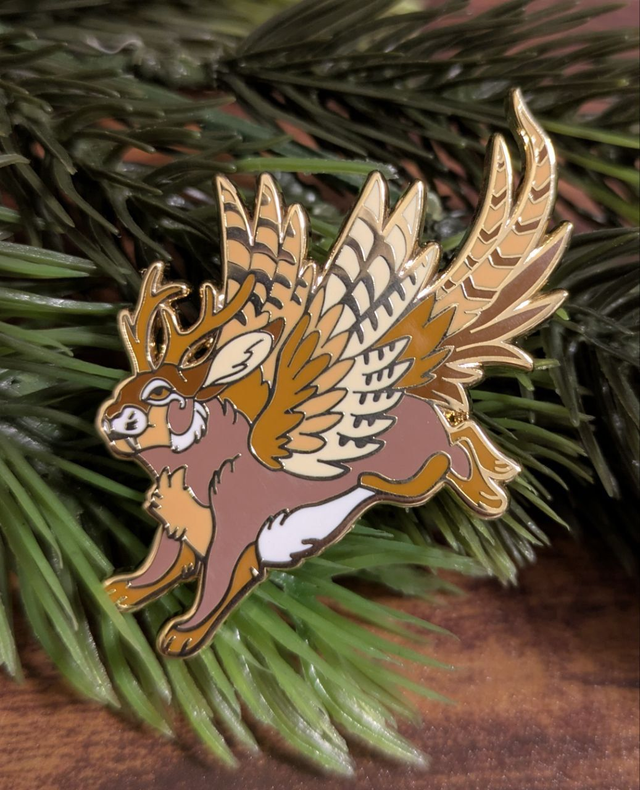 Wolpertinger Enamel Pin