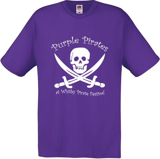 Whitby Pirate Festival Purple Pirate T-Shirt