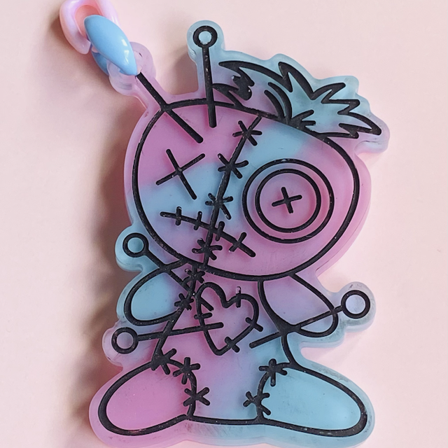 Porte-clés Poupée Vaudou Blue