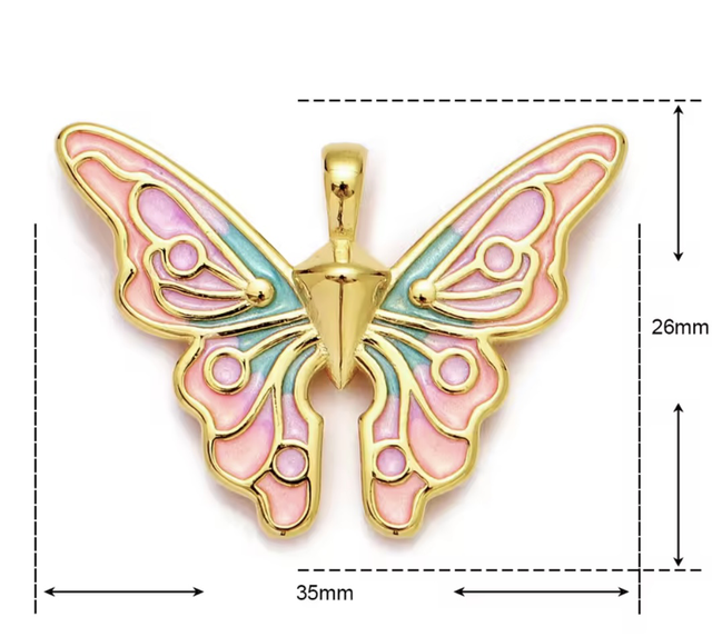 Charm farfalla pastello 