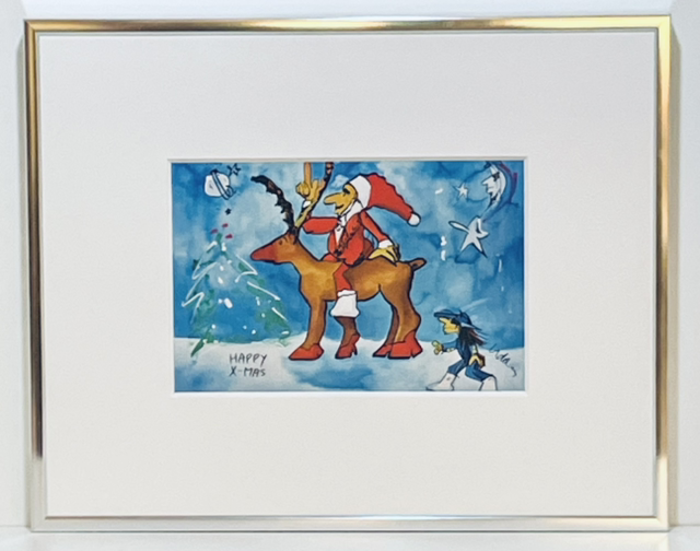 Grüße von Udo Lindenberg - Udo Lindenberg/Unicef gerahmt 