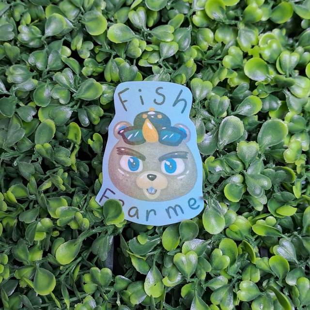 Fish Beaver Holographic Sticker