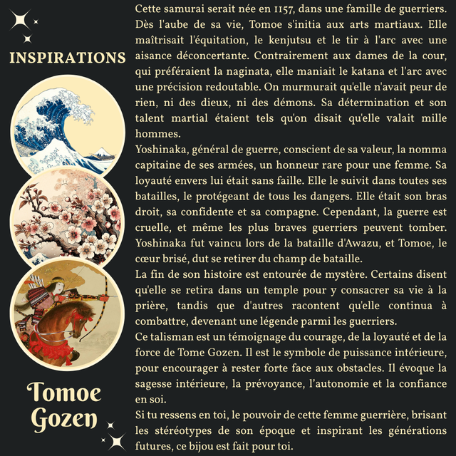 ONIRISMES - Collier "Tomoe Gozen" (Modèle 2)