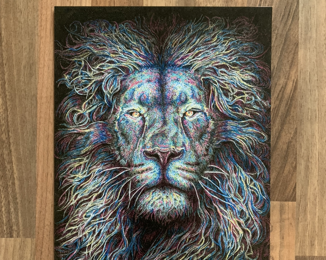 Iridescent lion original 