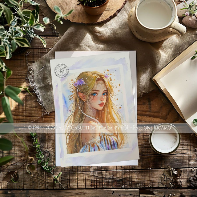 Blond Fae Portrait - printed reproduction