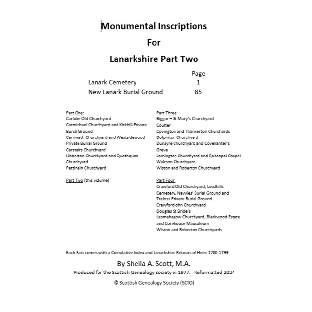 Lanarkshire Upper Ward MIs Part Two (PDF)