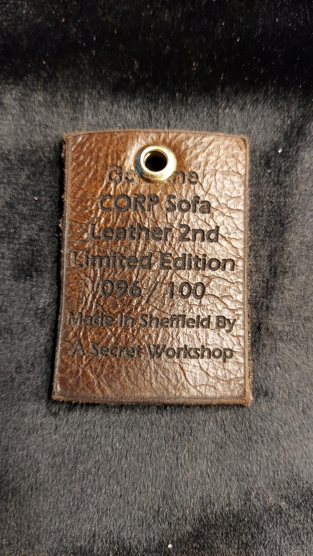096 / 100 2nd Limited Edition Genuine CORP SOFA Leather Keyring