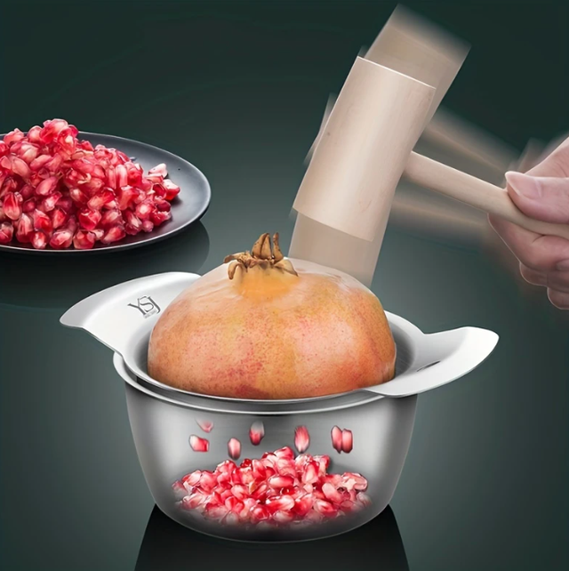 3 Pièces/   ensemble Outil d’épluchage de Grenade Cueilleur Retrait Facile du fruits , Gadget De Cuisine en acier inoxydable  