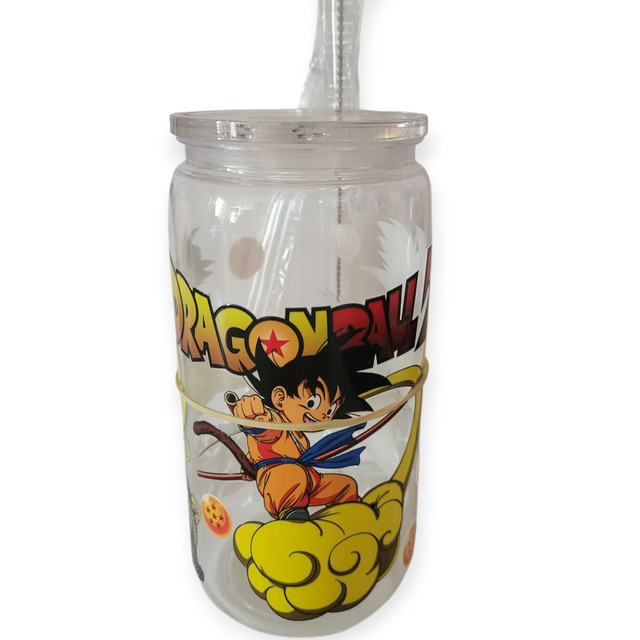 Gourde avec paille en plastique dragon Ball Z