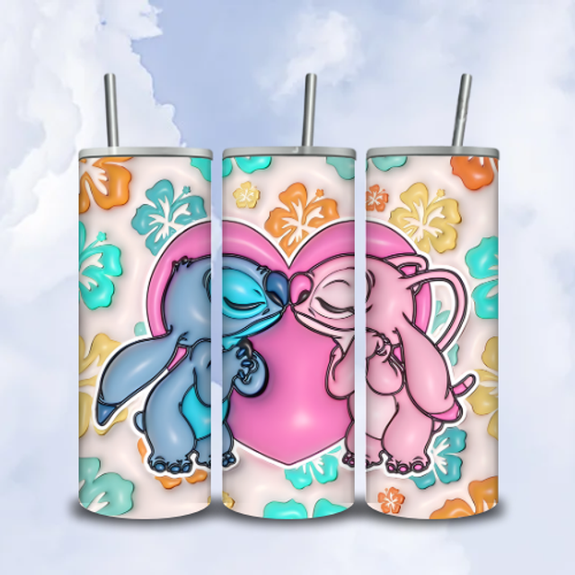 Tumbler 3D Stitch et Angel