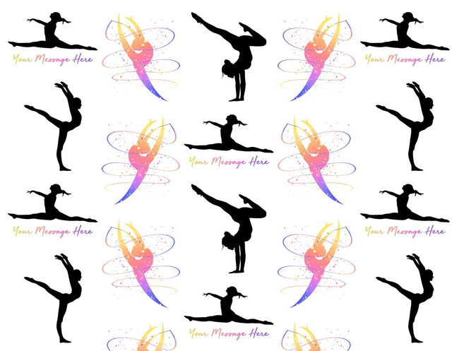 Gymnastics Personalised Gift Wrap Wrapping Paper