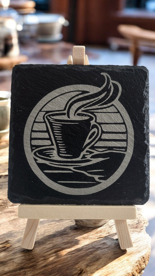 Coffee Time 4 - Slate Coaster