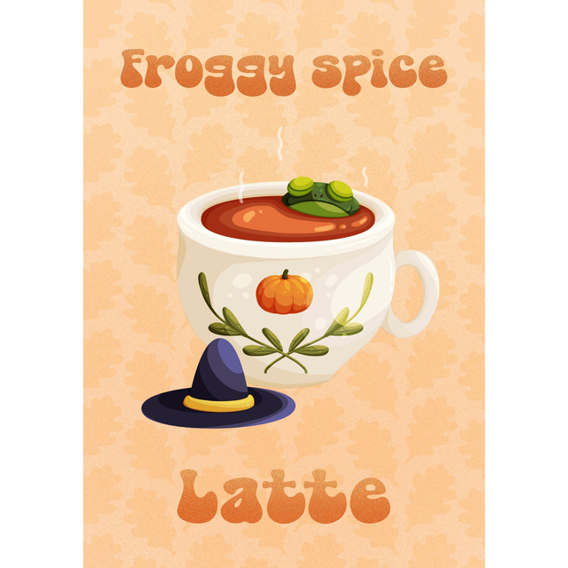 Print A5 Froggy Spice Latte