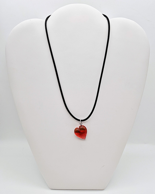 Pendentif Cœur rose transparent