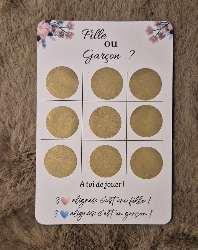 Carte à gratter Annonce sexe bébé 