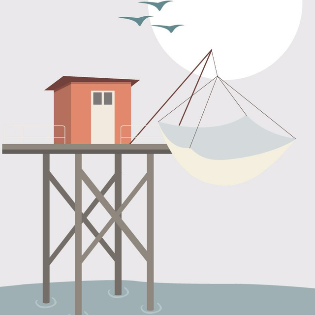 ♡32  Carrelet “L’emblème de la  Gironde ”