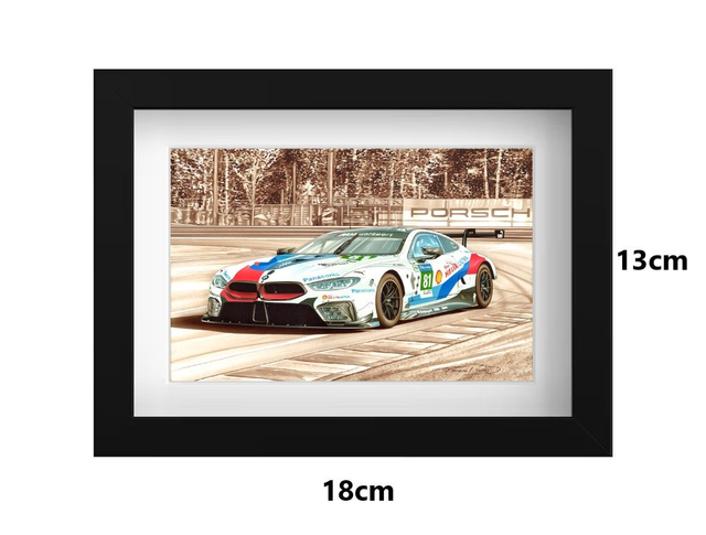 Small Framed Postcard BMW M8