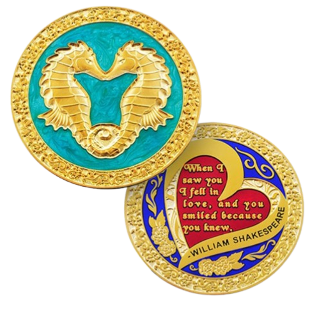 Géocoin de la Saint-Valentin Hippocampe