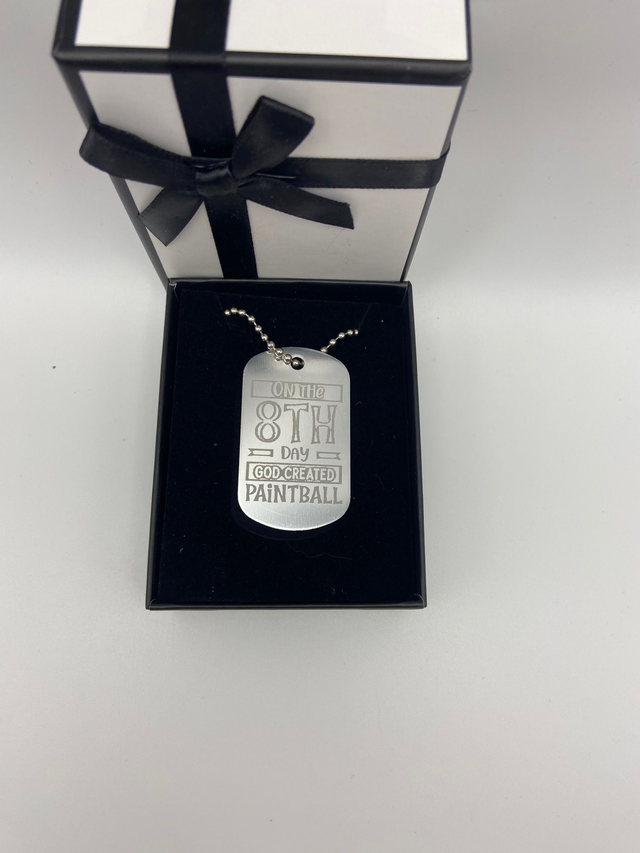 PERSONALISED MENS MILITARY DOG TAGS 