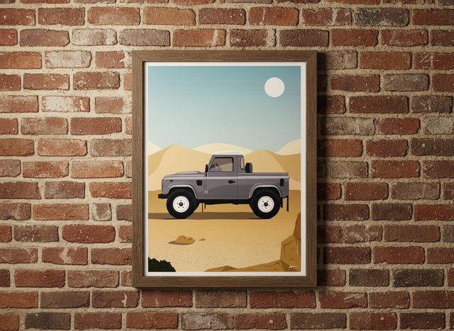 Affiche 30x40 cm - Modèle Land Gris