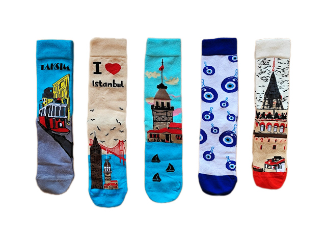 ZESTAW #16 Skarpetki 5 PAR 39-45 Dla Miłośników STAMBUŁU