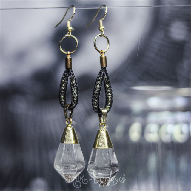 Boucles d'Oreilles Crystal en Quartz