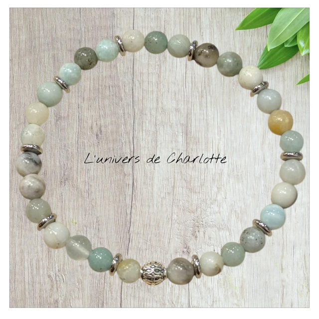 Bracelet "Amazonite" 6mm BR-123
