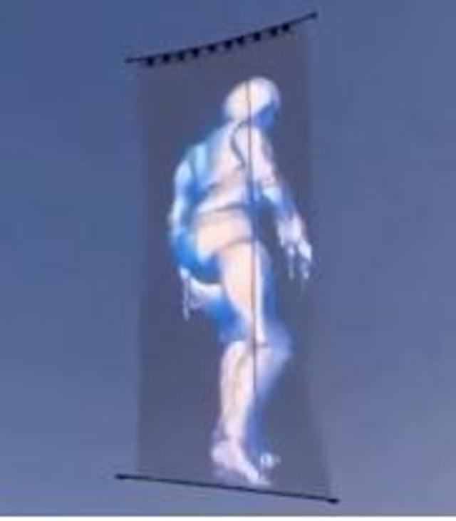 FP25 LED Magic Display Flag Item Size:2600*6000mm