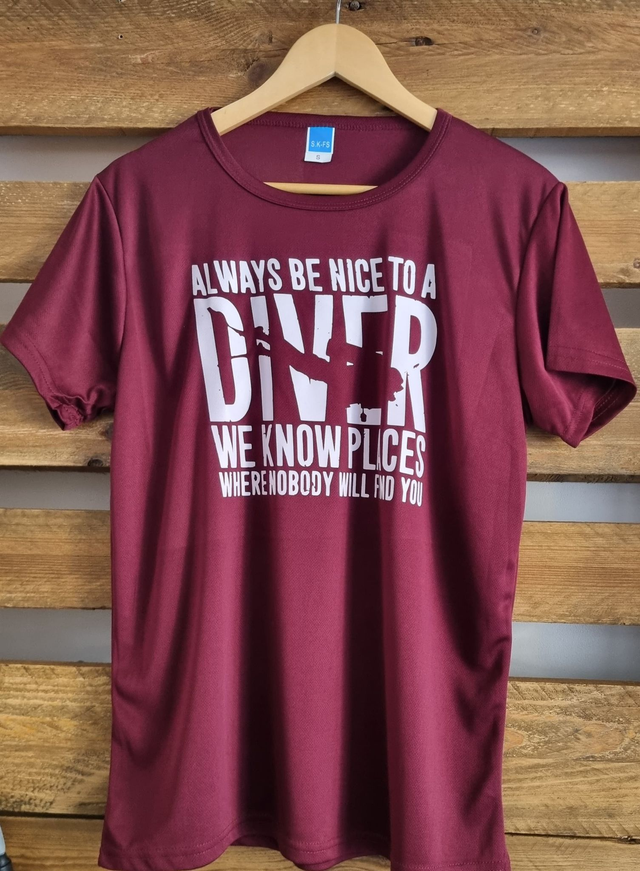 T-Shirt Always be nice to a diver Taglia M