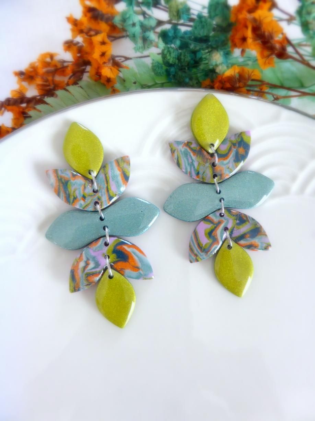 Boucles d'oreilles feuilles - Jungle Pop