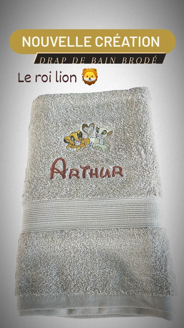 Drap de bain Brodé personnalisé 