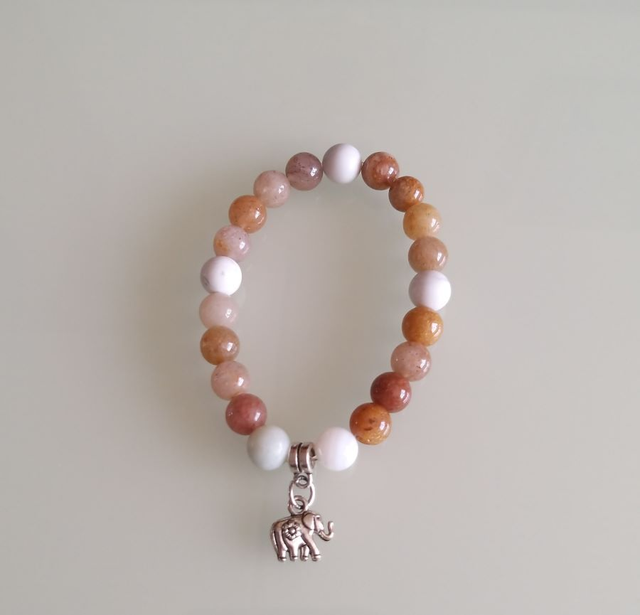 Tigris és Howlit ásvány  karkötő