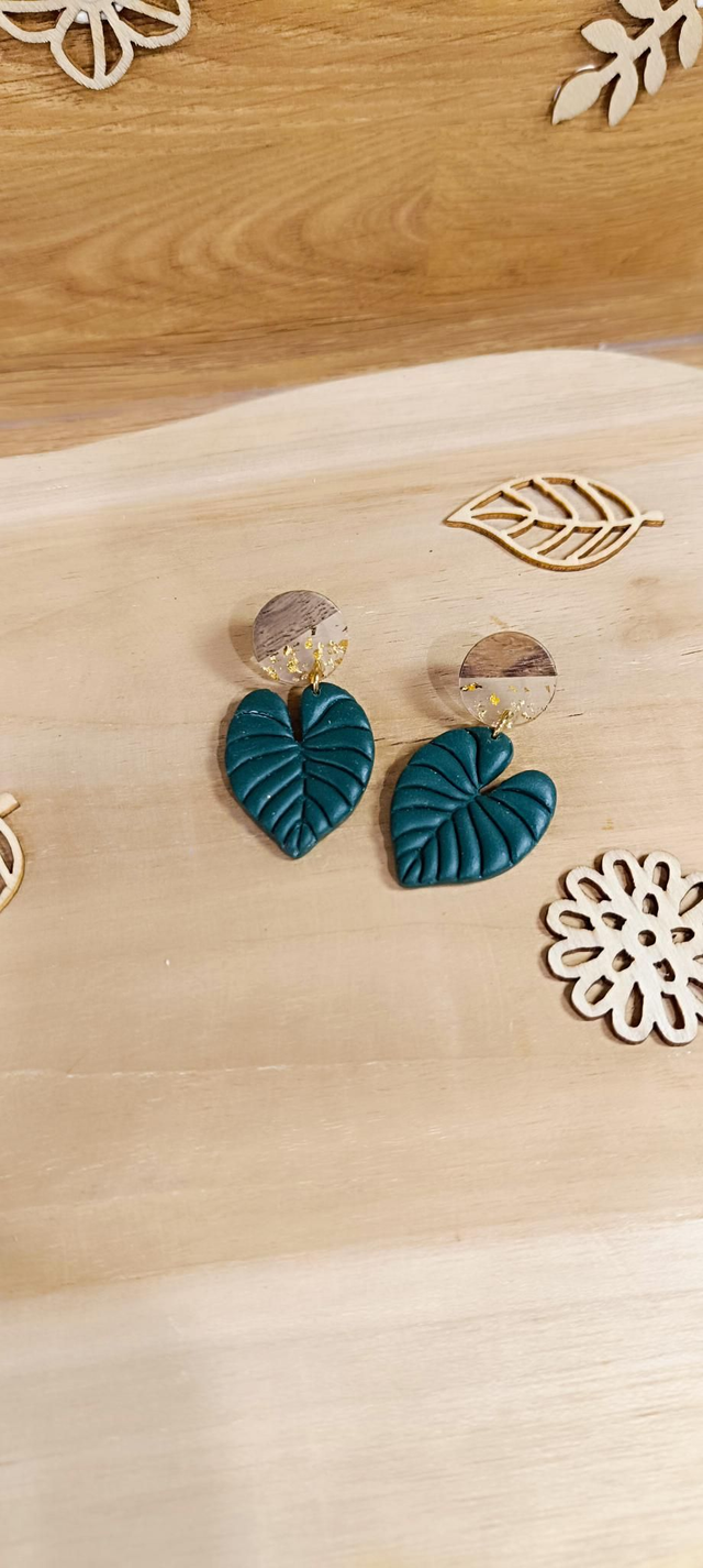 Boucles d'oreilles - Feuilles jungle