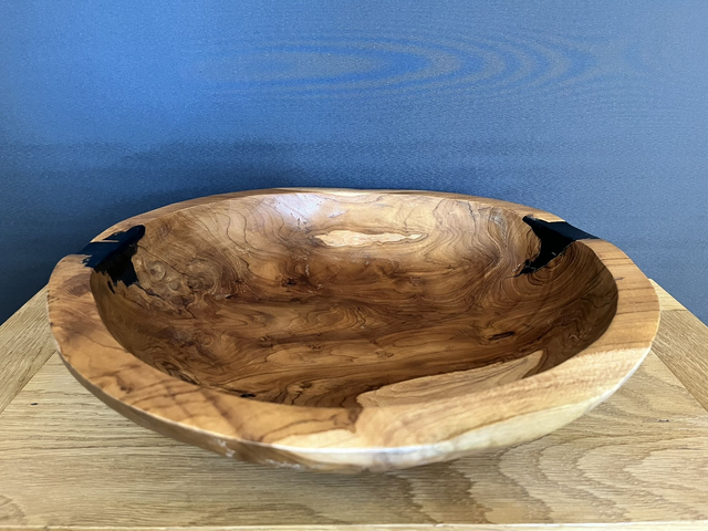 Indonesian Teak Root Fruit Serving Bowl.