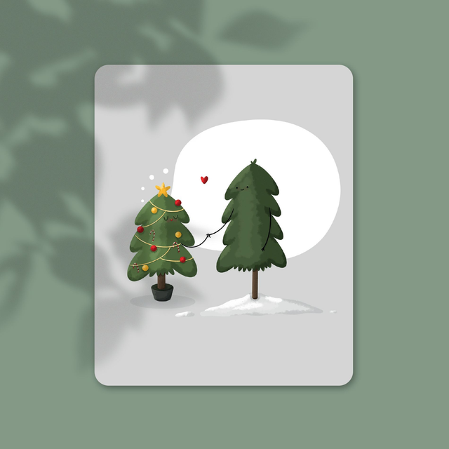 Noël - Sapins - 10,7 x 13,9 cm