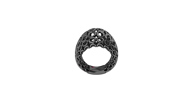 Anello .Zero Collection Black Rodium