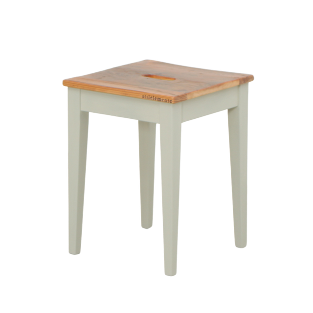 UNIK Altholz Hocker grau