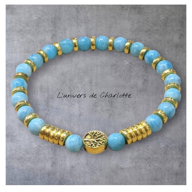 Bracelet "Amazonite du Pérou" 6mm BR-118