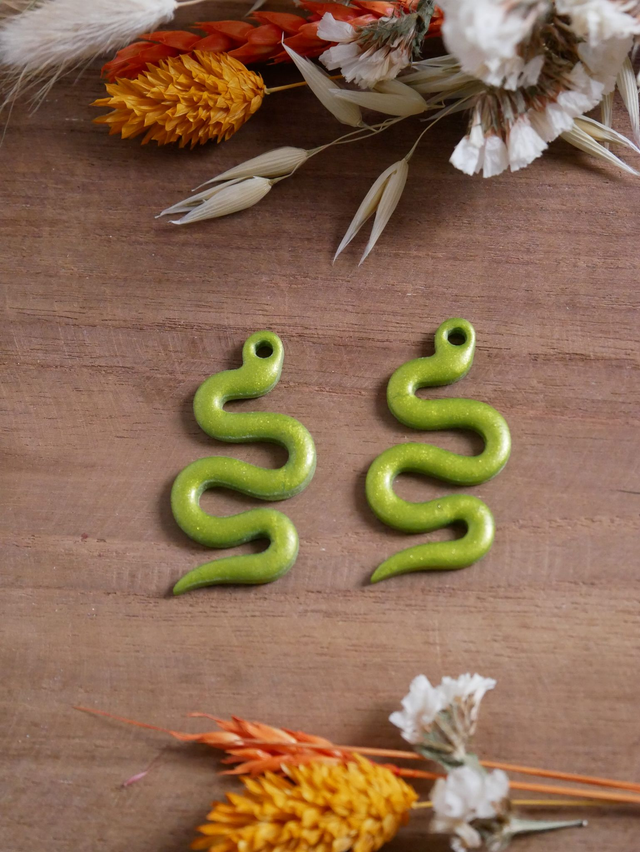 Serpents vert brillant