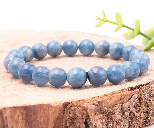 Bracelet boule 08mm aigue marine Brésil Qualité A