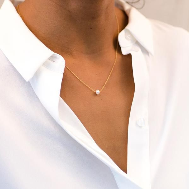 CW Necklace Full Moon, Gold