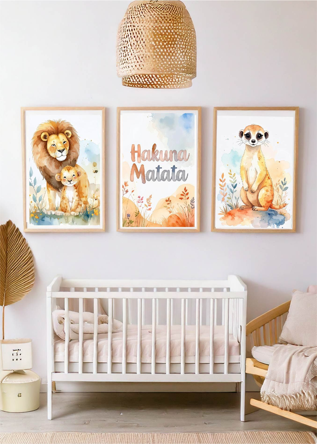 Affiche triptyque savane