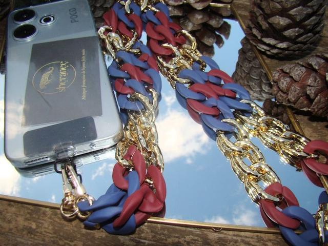 Bijou de téléphone gros maillons en  acrylique Rangin Ratn