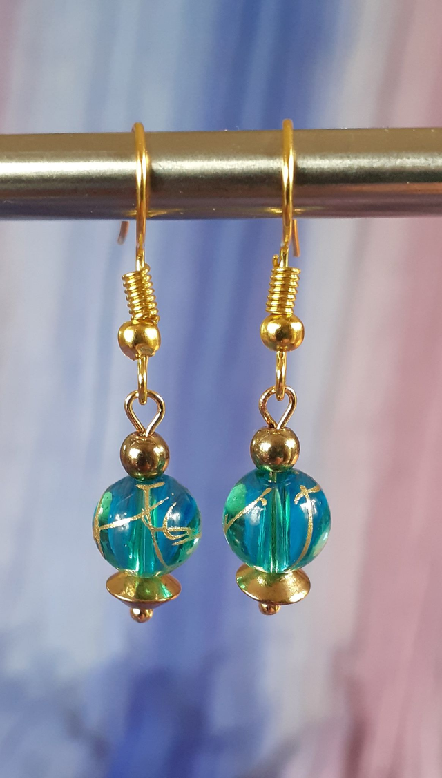 Rana Parue Bleu Turquoise Collier & Boucles d'oreilles