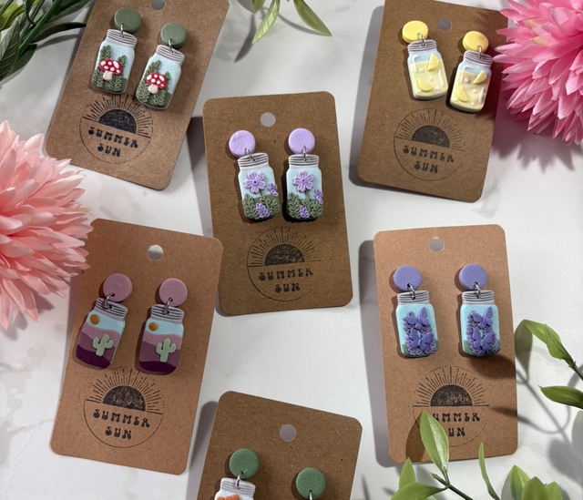 Handmade Jar Clay Earrings