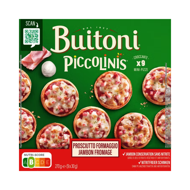 Buitoni Piccolinis Prosciutto Formaggio mini 9x 30g