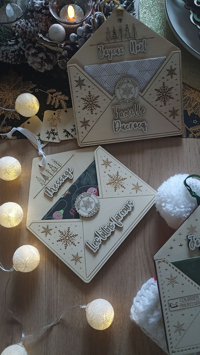 Enveloppe à messages - Forêt de sapins