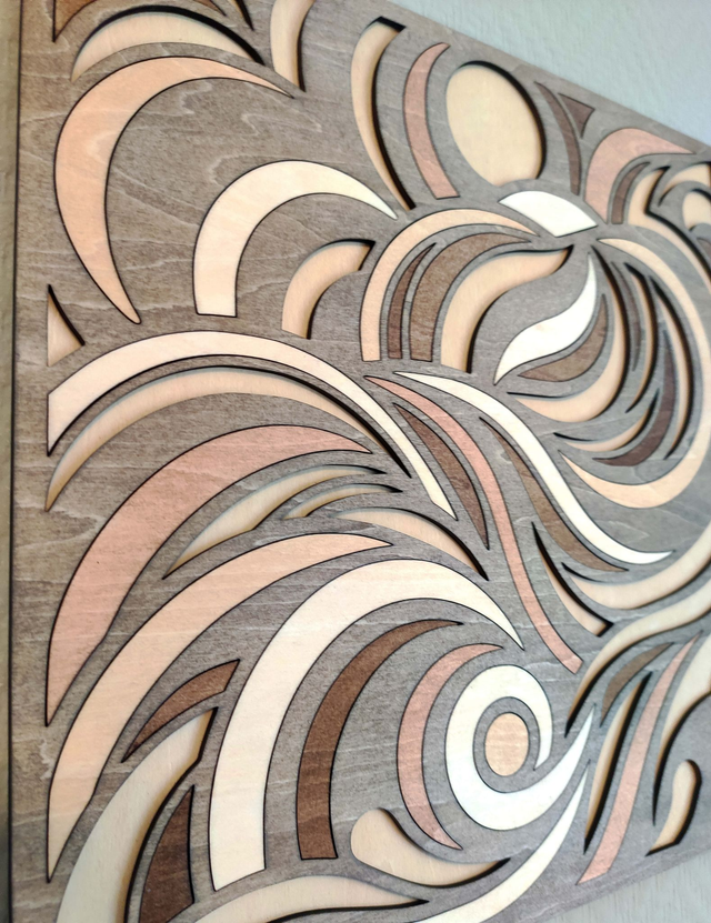 Décoration murale relief ondulation