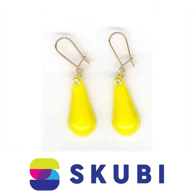 RETRO NÁUŠNICE PLASTOVÉ - KAPKY - 2.5 CM - NA HÁČKU (č. 171)