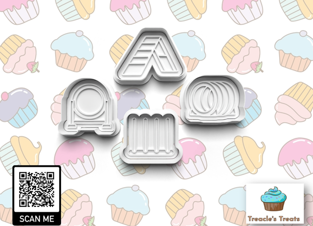 Dog Agility theme Fondant/cookie stamps with cutters